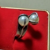 Sterling Silver MEXICO RING white Mother of pearl stone universal size - Image 3