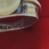Sterling Silver MEXICO RING white Mother of pearl stone universal size - Image 6