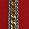 Sterling Silver 925 two-tone MILOR Heavy Chevron Riccio bracelet Made in Italy - Image 4