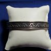 OLD PAWN NAVAJO SIGNED LOMER STERLING SILVER HAND STAMPED CUFF BRACELET