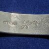 OLD PAWN NAVAJO SIGNED LOMER STERLING SILVER HAND STAMPED CUFF BRACELET - Image 7