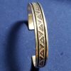 OLD PAWN NAVAJO SIGNED LOMER STERLING SILVER HAND STAMPED CUFF BRACELET - Image 5