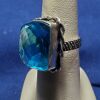 Vintage Transparent Blue Sterling Silver Women Ring - Image 6