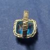 Vintage Transparent Blue Sterling Silver Women Ring - Image 4