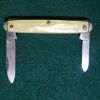 Vintage CAMCO USA 2 Blade pocket knife light yellow pearl - Image 5