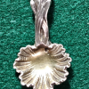 Old/ Vintage 916 Sterling Silver Salt spoon with twisted handle and eagle. - Image 3