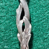 Old/ Vintage 916 Sterling Silver Salt spoon with twisted handle and eagle. - Image 4