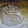Old/ Vintage 916 Sterling Silver Salt spoon with twisted handle and eagle. - Image 7