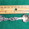 Old/ Vintage 916 Sterling Silver Salt spoon with twisted handle and eagle. - Image 10