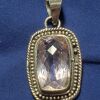 Vintage Sterling Silver Pink Kunzite Gemstone Pendant Necklace
