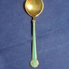 David Andersen Norway Spoon Gold Over Sterling Silver Enamel Guilloche