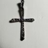 Vintage sterling silver cross with marcasite in the center and with surrounding
