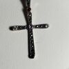 Vintage sterling silver cross with marcasite in the center and with surrounding - Image 9