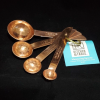 HAMMERED METAL COPPER 4 pc MEASURING SPOONS SET - Image 2