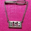 ART DECO TIE CLIP INITIAL BSA STERLING SILVER DESIGNER SWANK MEN'S VINTAGE