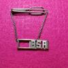 ART DECO TIE CLIP INITIAL BSA STERLING SILVER DESIGNER SWANK MEN'S VINTAGE - Image 3
