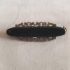 Vintage Art Deco 925 Sterling Silver Marcasite With Onix Stone Brooch