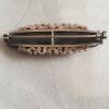 Vintage Art Deco 925 Sterling Silver Marcasite With Onix Stone Brooch - Image 4