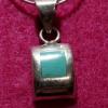 Vintage Sterling Silver Necklace 925 Pendant Mexico Blue Stone