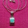 Vintage Sterling Silver Necklace 925 Pendant Mexico Blue Stone - Image 3