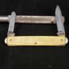 Vintage Kent N.Y. City USA 2 Blade Folding Pocket Knife Yellow Handle - Image 7