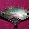 Vintage Siam Sterling Silver Green Enamel Fan Style Oriental Dancers Brooch Pin - Image 6