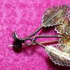 Vintage Portugal sterling silver two tone flower pin broches - Image 4