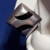 Vintage Taxco Earrings Sterling Silver Black Enamel Mexico TR - 128 - Image 2