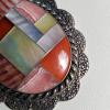 Carolyn Pollack Relias Sterling Silver Multi-stone Inlay Pendant - Image 3