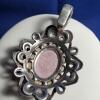 CAROLYN POLLACK RELIOS RHODONITE Pendant on Bronze Braided Leather Necklace. - Image 4