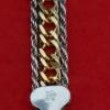 vintage sterling silver 925 two tone MILOR  Heavy Chevron Riccio bracelet ITALY - Image 2