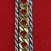 vintage sterling silver 925 two tone MILOR  Heavy Chevron Riccio bracelet ITALY - Image 4