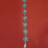Vintage sterling silver 925 TB- 166 MEXICO Flower Link Chain Bracelet