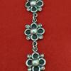Vintage sterling silver 925 TB- 166 MEXICO Flower Link Chain Bracelet - Image 3