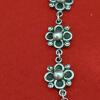 Vintage sterling silver 925 TB- 166 MEXICO Flower Link Chain Bracelet - Image 4