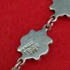 Vintage sterling silver 925 TB- 166 MEXICO Flower Link Chain Bracelet - Image 5