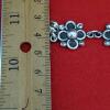 Vintage sterling silver 925 TB- 166 MEXICO Flower Link Chain Bracelet - Image 8