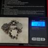 Vintage sterling silver 925 TB- 166 MEXICO Flower Link Chain Bracelet - Image 9