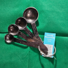 HAMMERED METAL Black 4 pc MEASURING SPOONS SET
