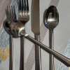 GRATE & BARREL CAMBRIDGE ADDISON SATIN 5 pc flatware set. - Image 2