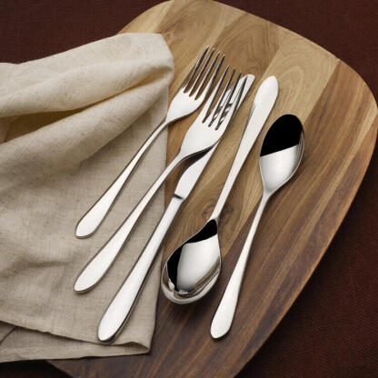 mikasa emile 18 10 stainless steel 5 piece flatware set